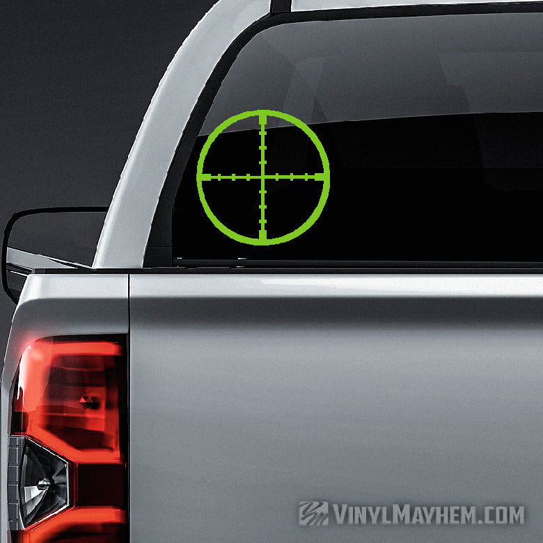 Crosshairs rifle scope vinyl sticker green