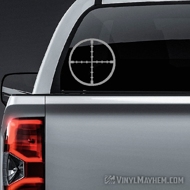 Crosshairs rifle scope vinyl sticker online gray