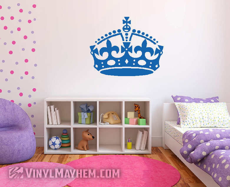 Crown with fleur-de-lis vinyl sticker online