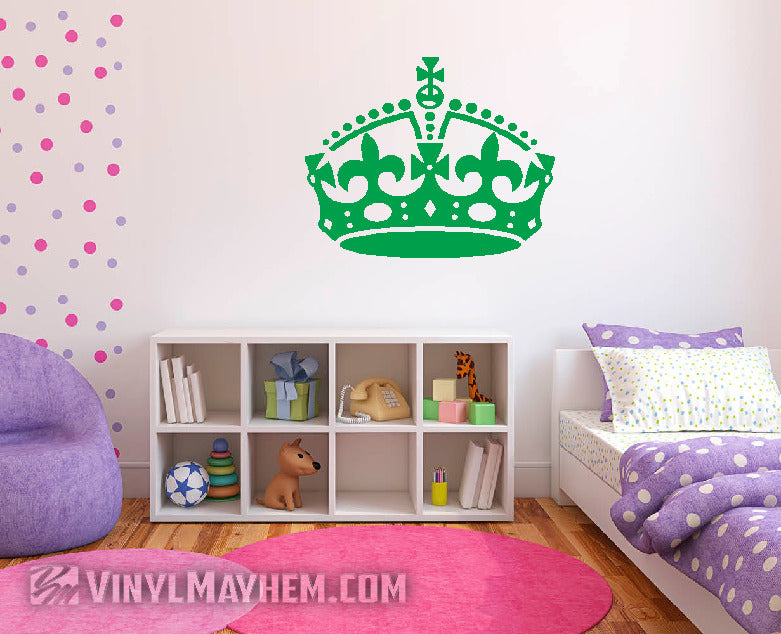 Crown with fleur-de-lis vinyl sticker in Hesperia