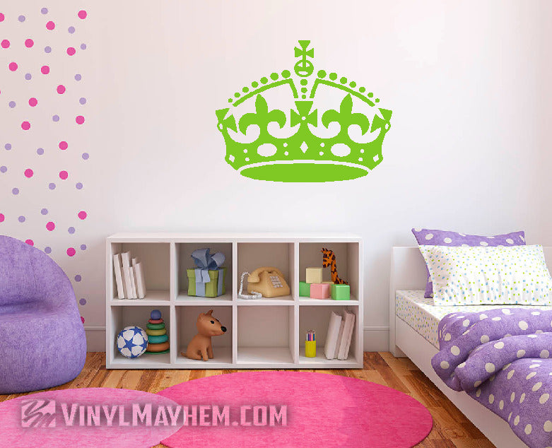 Crown with fleur-de-lis vinyl sticker in CA