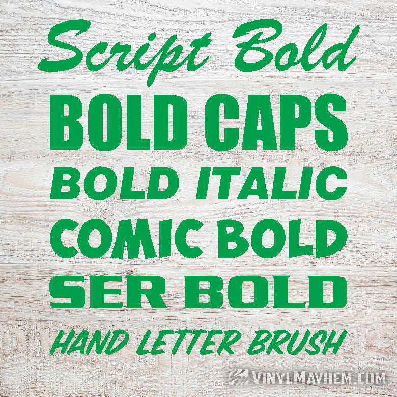 Custom lettering vinyl sticker