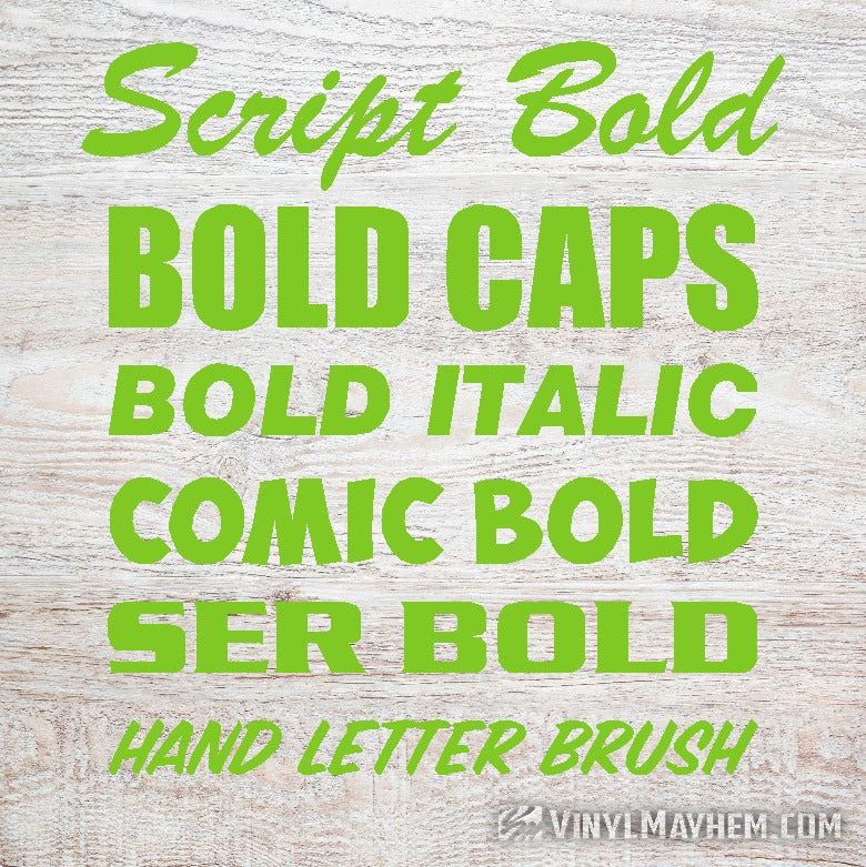 Custom lettering vinyl sticker