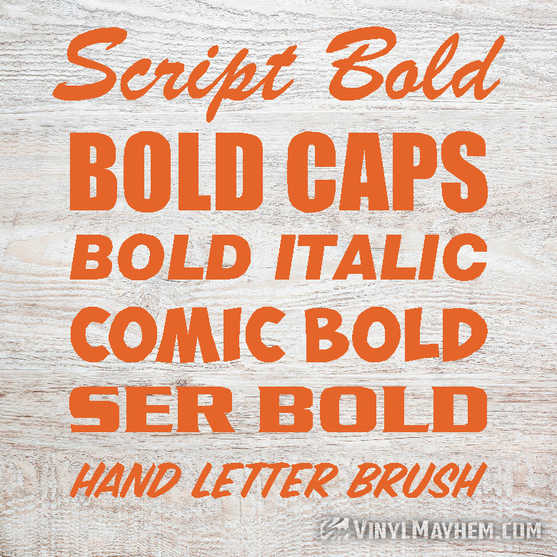 Custom lettering vinyl sticker