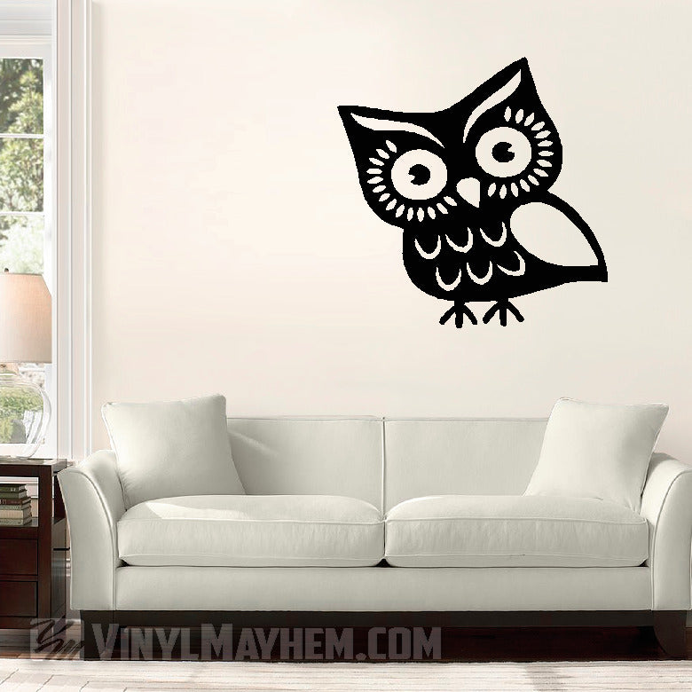 Cute Owl vinyl sticker