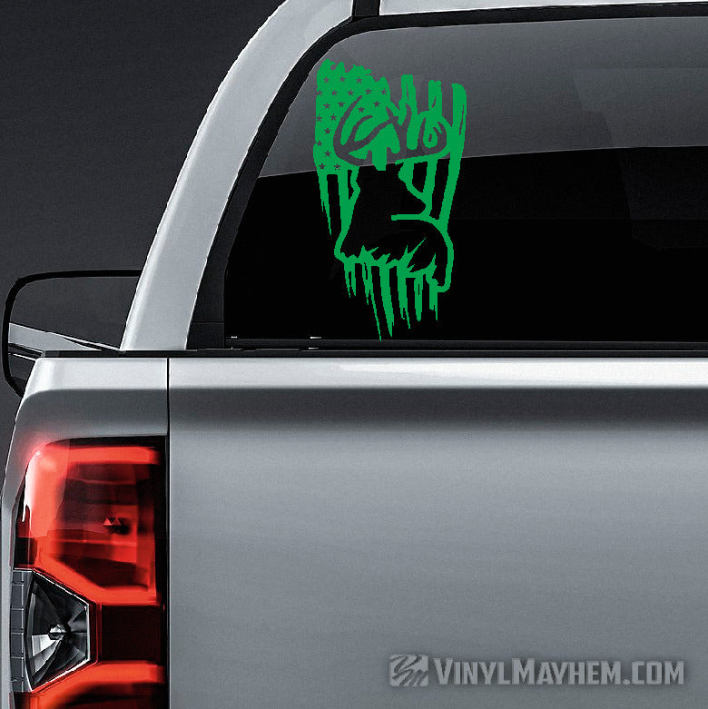 Deer American Flag vinyl sticker