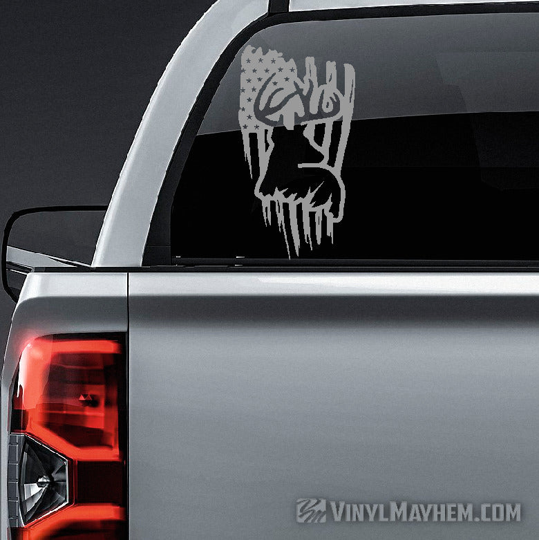Deer American Flag vinyl sticker