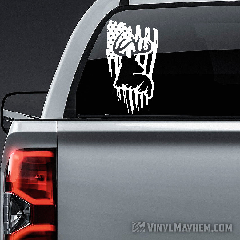 Deer American Flag vinyl sticker | Outdoors Car & Truck Decals