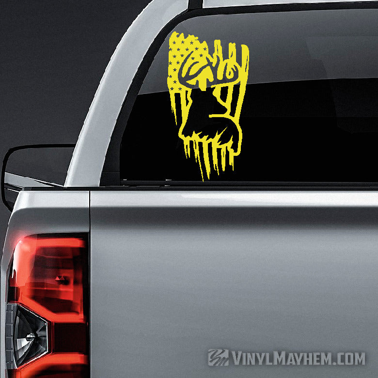 Deer American Flag vinyl sticker