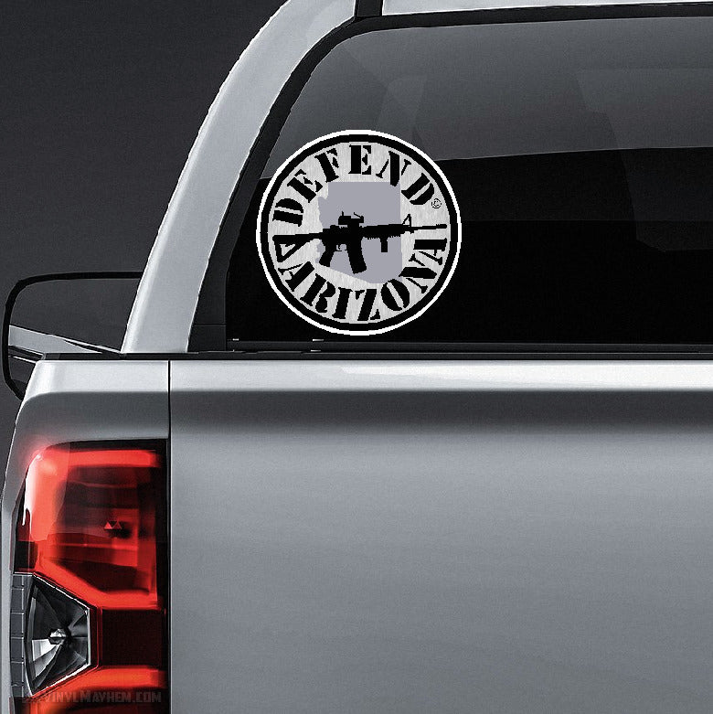 Defend Arizona state silhouette sticker | 2nd Amendment Decals - Vinyl ...