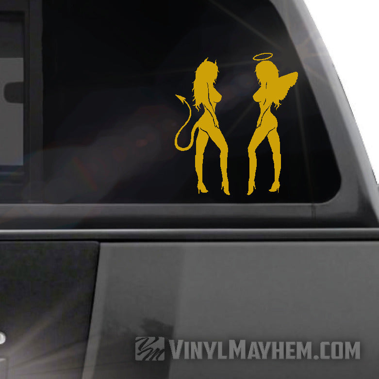 Devil Angel Girls vinyl sticker