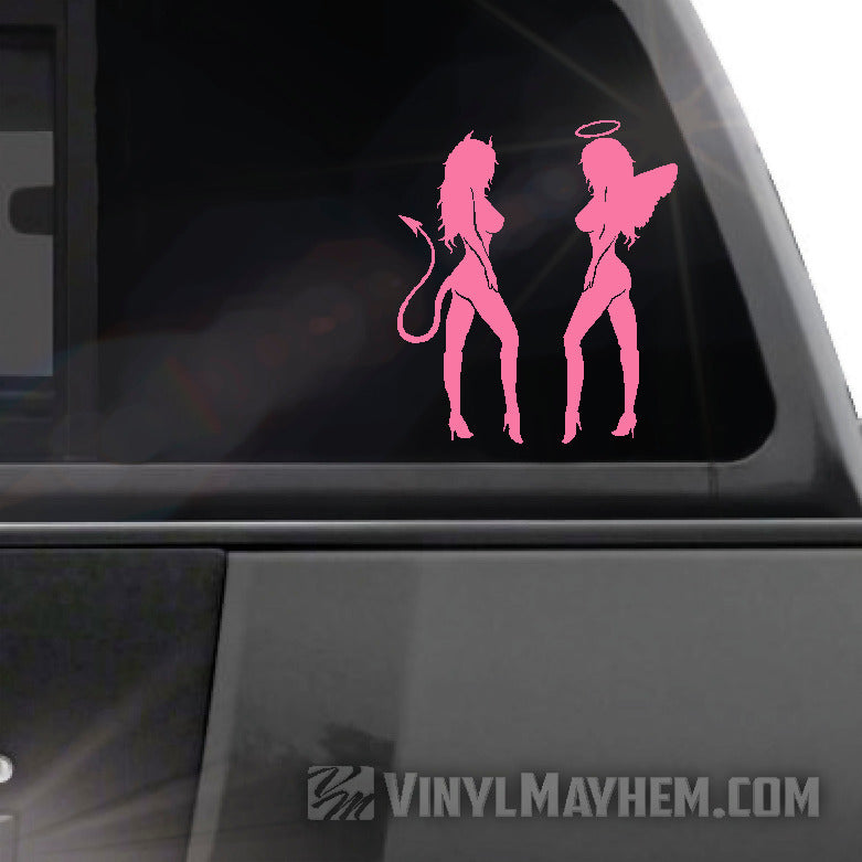 Devil Angel Girls vinyl sticker
