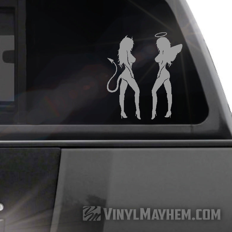 Devil Angel Girls vinyl sticker