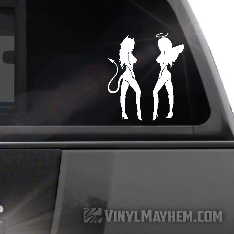 Devil Angel Girls vinyl sticker
