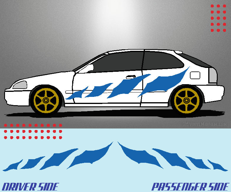 Bladed Diamonds vinyl graphic kit