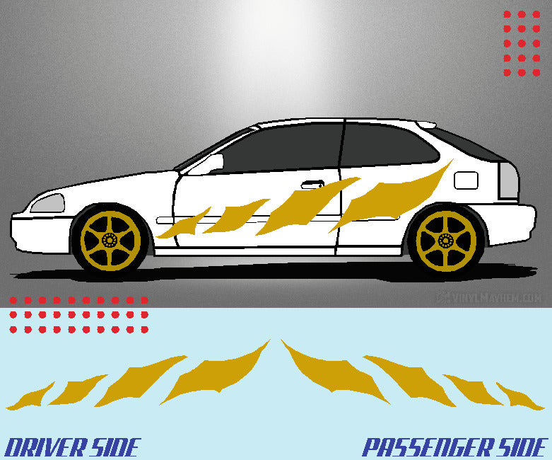 Bladed Diamonds vinyl graphic kit