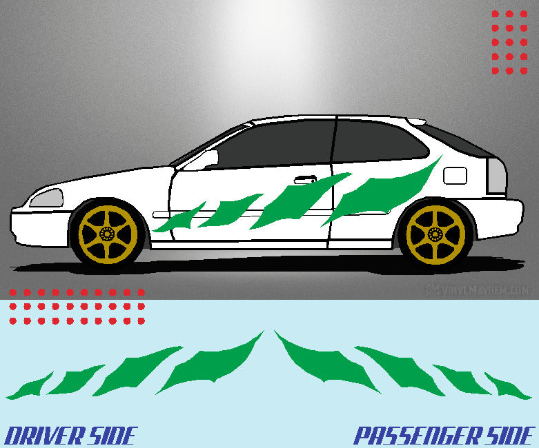 Bladed Diamonds vinyl graphic kit