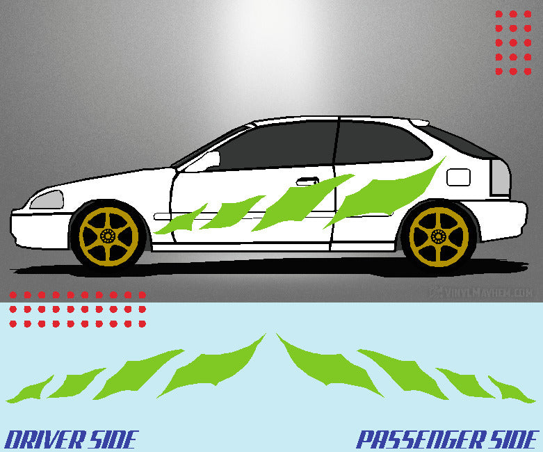 Bladed Diamonds vinyl graphic kit