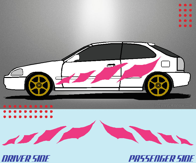 Bladed Diamonds vinyl graphic kit