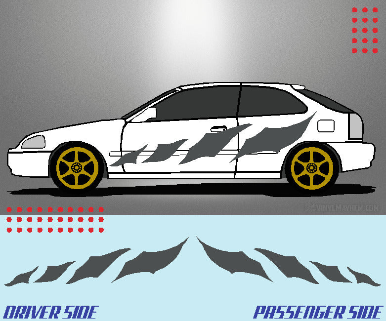 Bladed Diamonds vinyl graphic kit