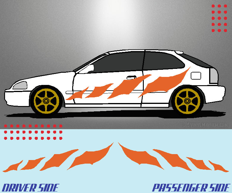 Bladed Diamonds vinyl graphic kit