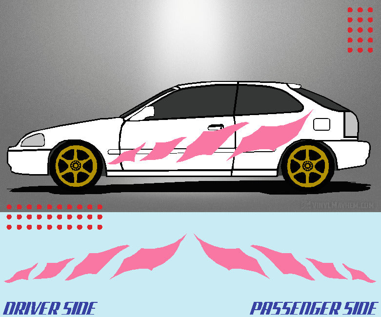 Bladed Diamonds vinyl graphic kit