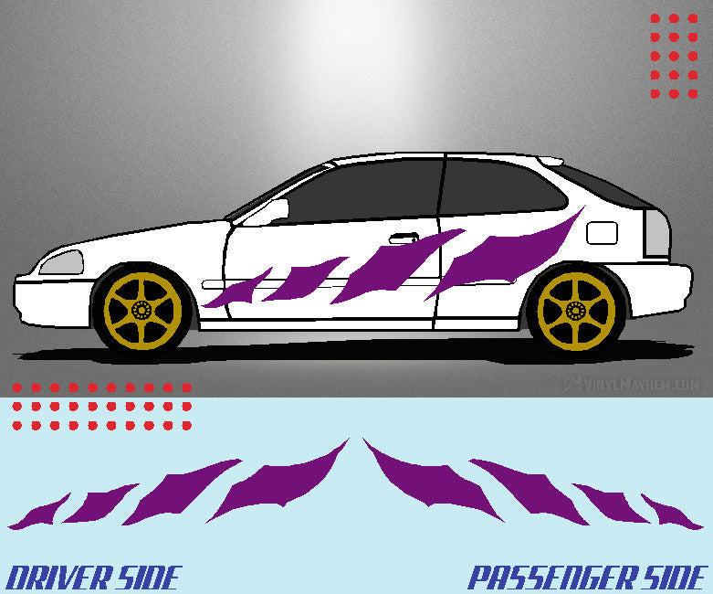 Bladed Diamonds vinyl graphic kit