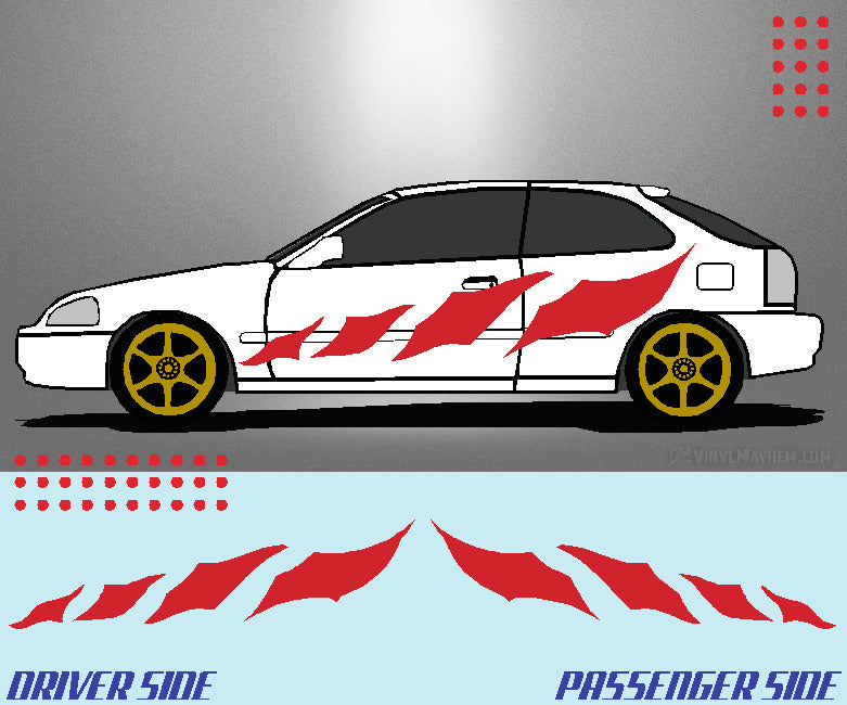 Bladed Diamonds vinyl graphic kit