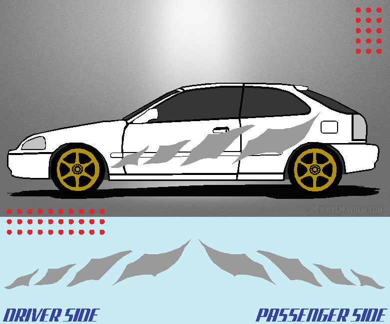 Bladed Diamonds vinyl graphic kit