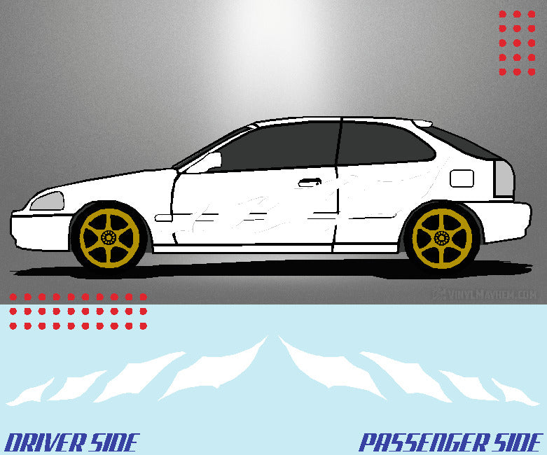 Bladed Diamonds vinyl graphic kit