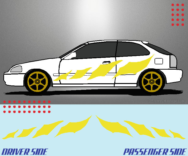 Bladed Diamonds vinyl graphic kit