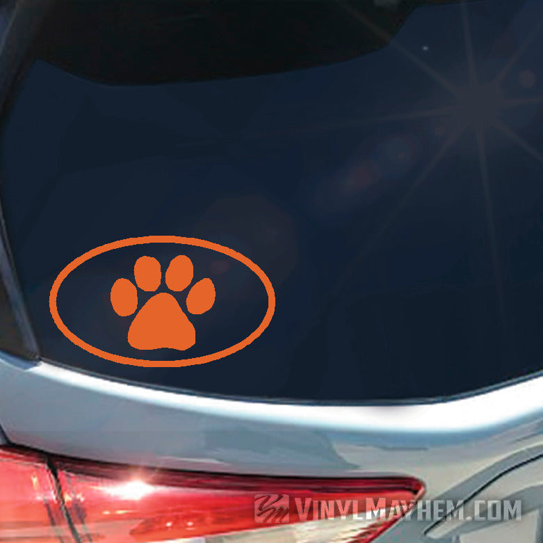 buy online Dog Paw oval vinyl sticker