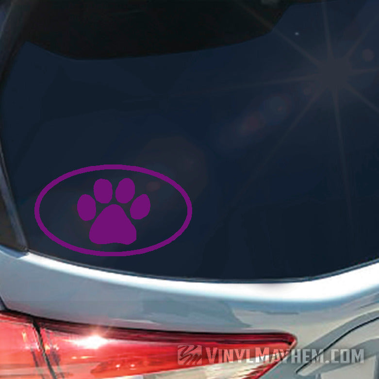 shop Dog Paw oval vinyl sticker