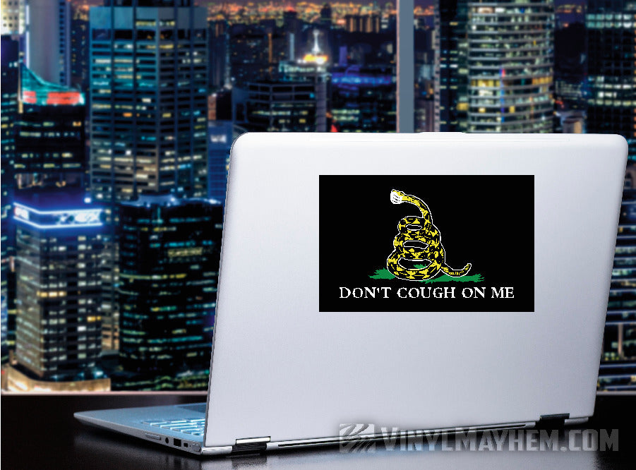 Don&#39;t Cough on Me Gadsden Flag sticker