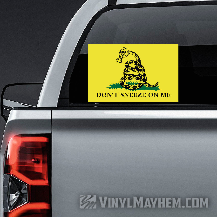 Don't Sneeze on Me Gadsden Flag sticker