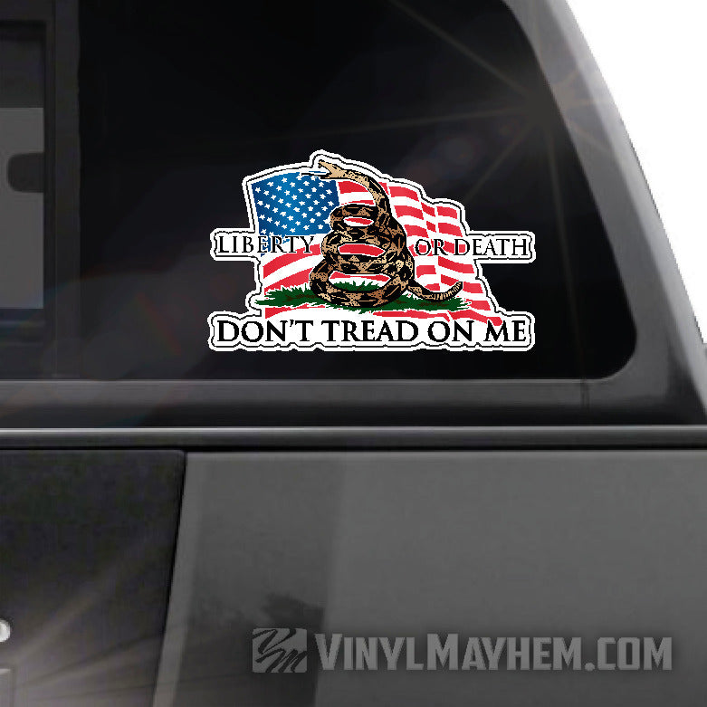 Don't Tread On Me Liberty Or Death sticker