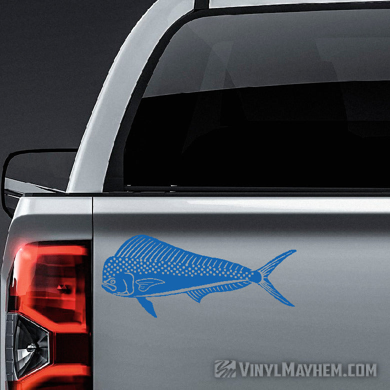 Mahi Mahi Fish Fishing Deep Sea - 12 Vinyl Sticker Waterproof Decal