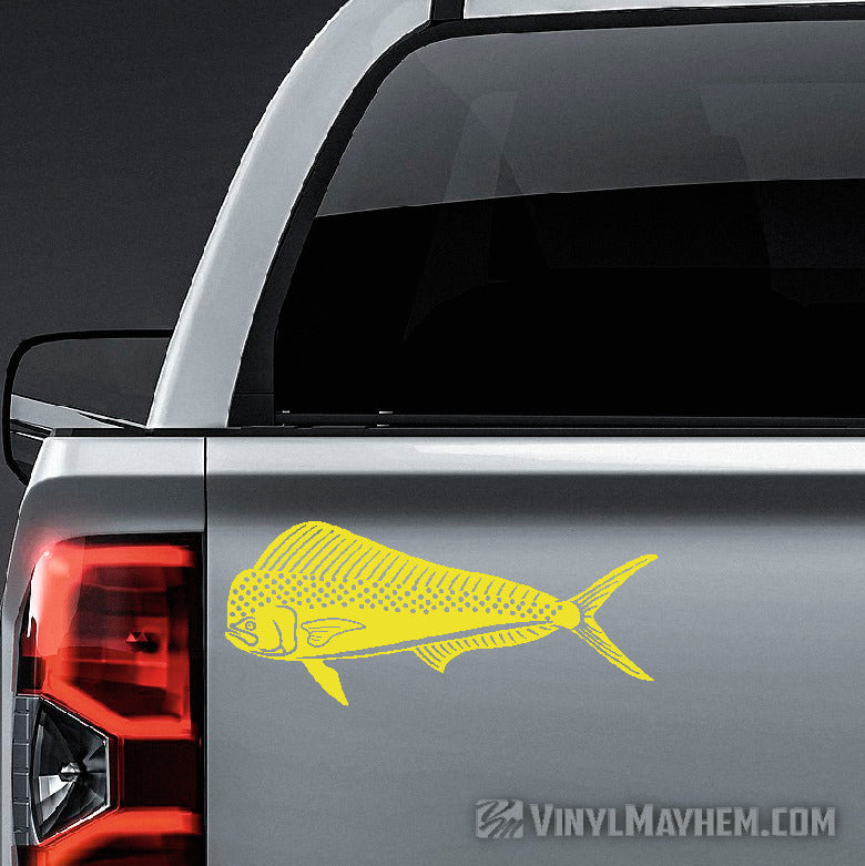 Mahi Mahi Fish Fishing Deep Sea - 12 Vinyl Sticker Waterproof Decal