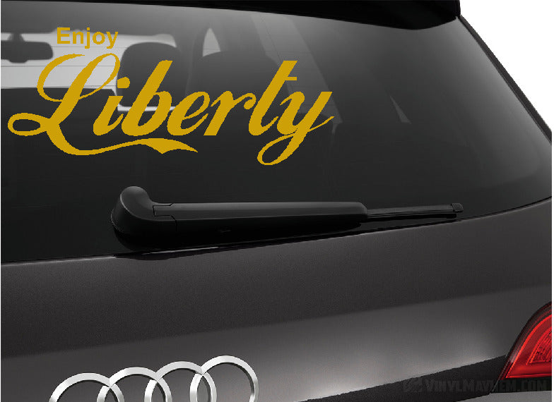 Enjoy Liberty vinyl sticker  Patriotic Decals for Cars & Windows - Vinyl  Mayhem