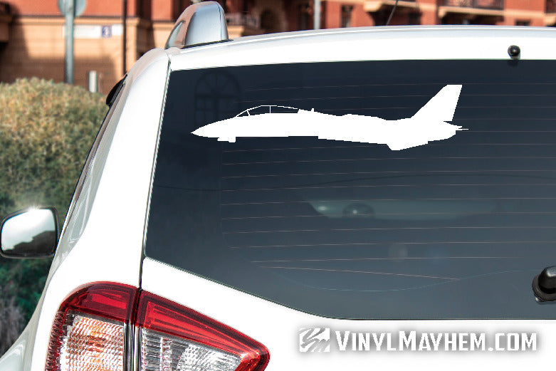F-14 Tomcat side view silhouette vinyl sticker