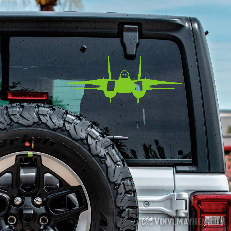 F-14 Tomcat front view with inlets silhouette vinyl sticker