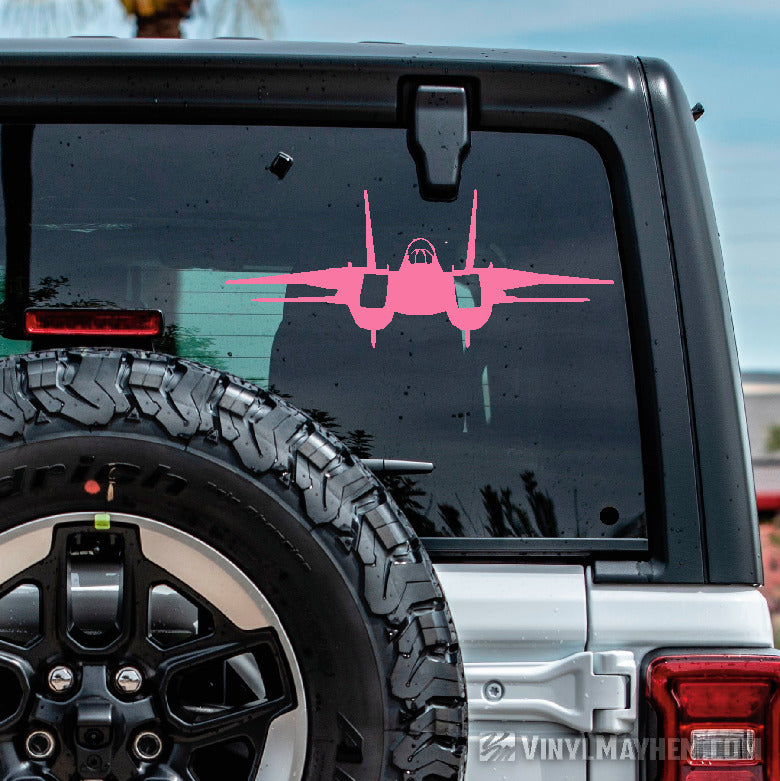 F-14 Tomcat front view with inlets silhouette vinyl sticker