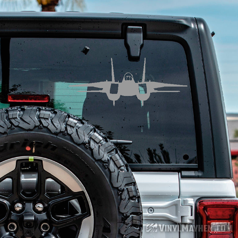 F-14 Tomcat front view with inlets silhouette vinyl sticker