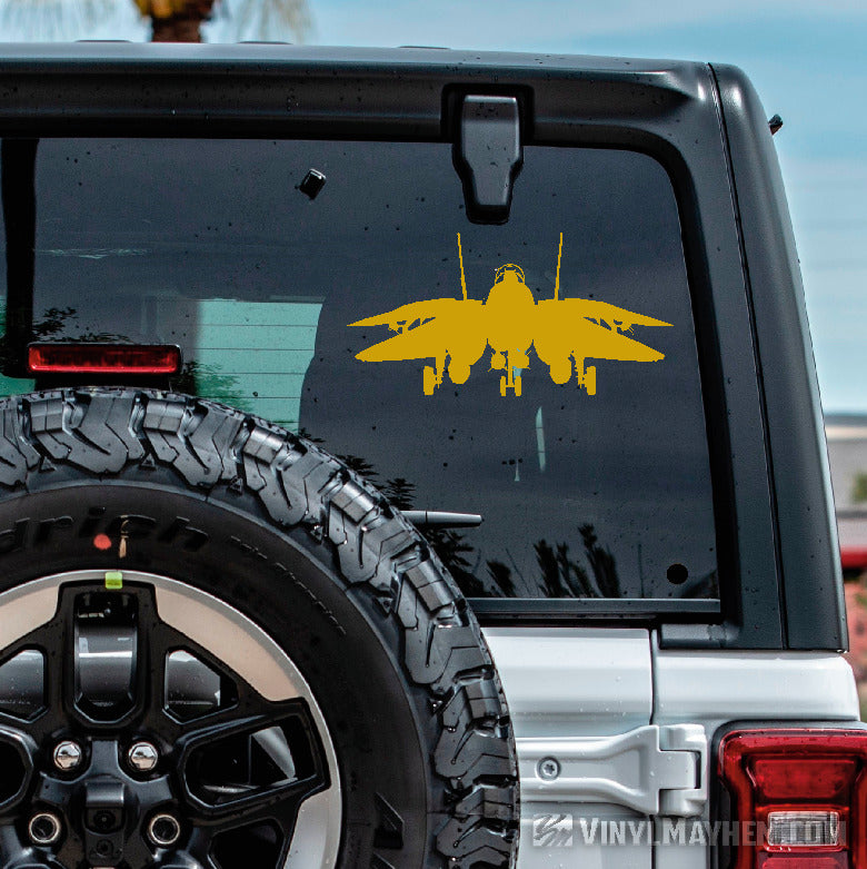 F-14 Tomcat silhouette flight deck vinyl sticker