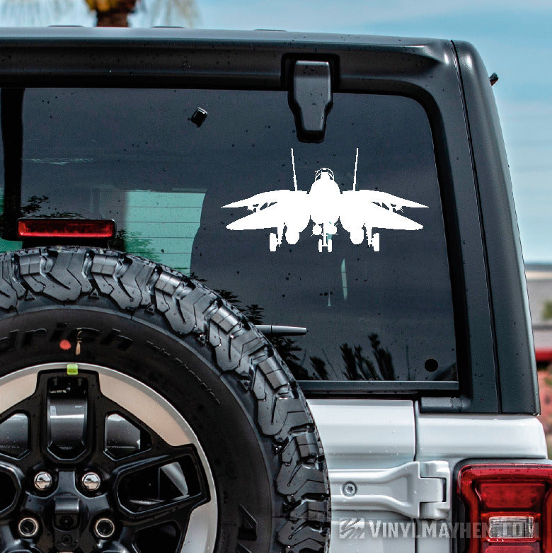 F-14 Tomcat silhouette flight deck vinyl sticker