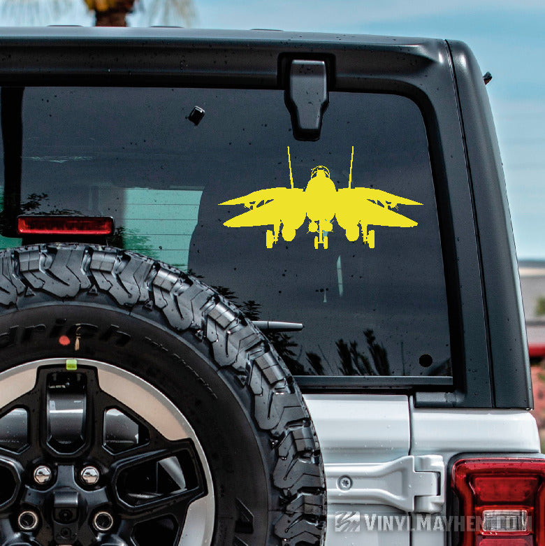 F-14 Tomcat silhouette flight deck vinyl sticker