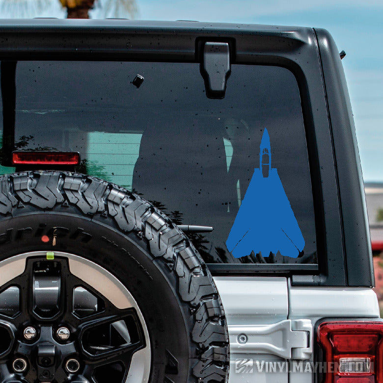 F-14 Tomcat top view silhouette vinyl sticker