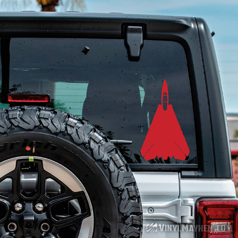 F-14 Tomcat top view silhouette vinyl sticker