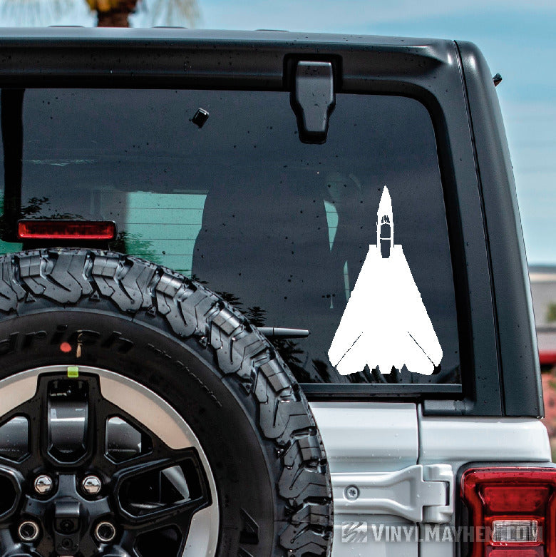 F-14 Tomcat top view silhouette vinyl sticker
