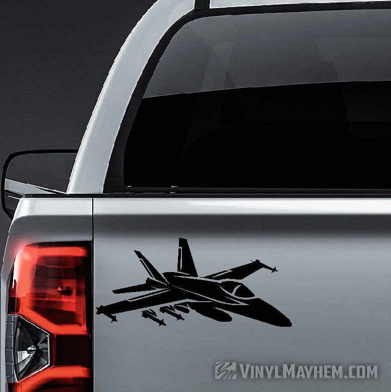 F-18 Super Hornet silhouette side view vinyl sticker